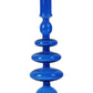 Portacandele in vetro blu