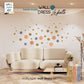 decoro da parete wall decor in carta da parati motivo floreale design artigianale wall paper art