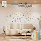 decoro da parete wall decor in carta da parati motivo floreale design artigianale wall paper art