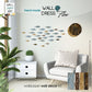 decoro da parete wall decor in carta da parati motivo floreale design artigianale wall paper art