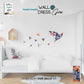 decoro da parete wall decor in carta da parati motivo floreale design artigianale wall paper art