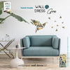 decoro da parete wall decor in carta da parati motivo floreale design artigianale wall paper art