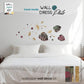 decoro da parete wall decor in carta da parati motivo floreale design artigianale wall paper art