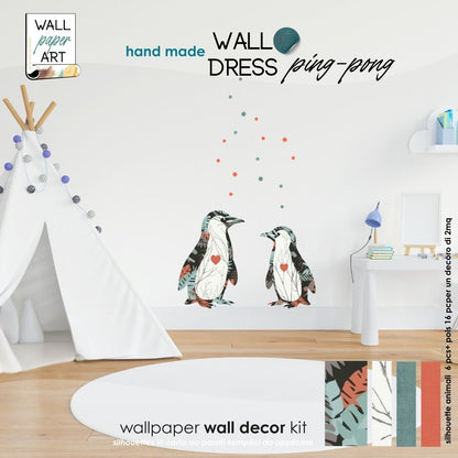 decoro da parete wall decor in carta da parati motivo floreale design artigianale wall paper art